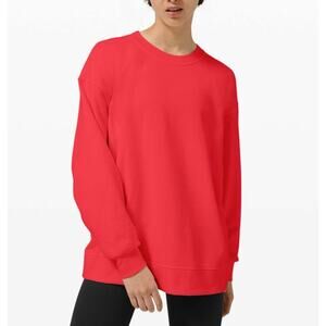 Lululemon Perfectly Oversized Crew Neck Sweatshirt Carnation Red 14